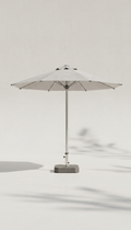 Stone Silver compact patio umbrella