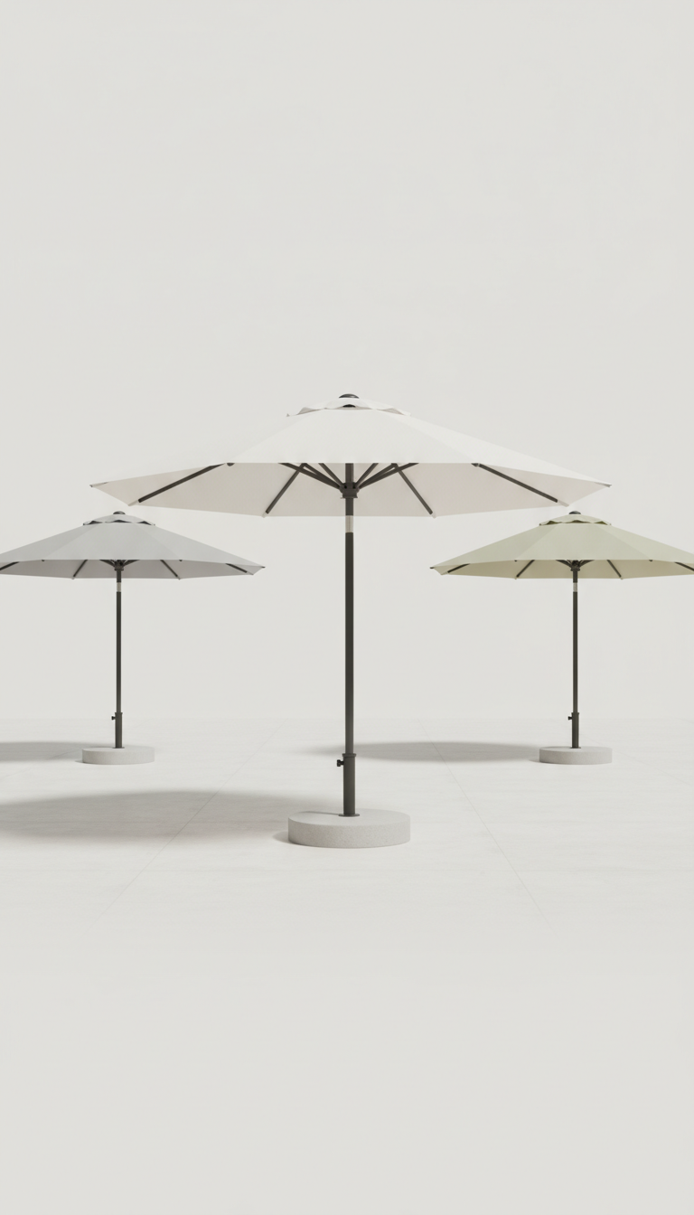 Cloud White center-pole patio umbrella