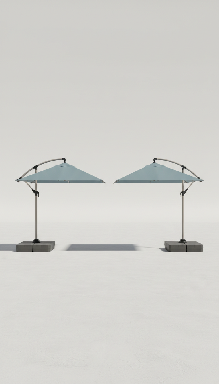 Mist Blue cantilever patio umbrella
